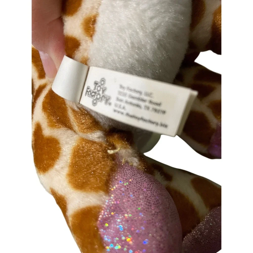 Toy Factory Scent Sations Giraffe Plush Stuffed Animal Sparkly‎ Eyes Pink Ears